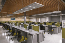 Load image into Gallery viewer, open plan workstations white laminate collaboration space teamwork
