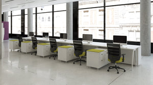workstations low credenza benching open plan collaborative workspaces