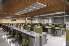 Load image into Gallery viewer, open plan workstations white laminate collaboration space teamwork 