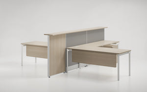 managers office modern L shape desk panel divider