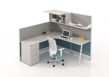 Load image into Gallery viewer, manager office cubicle modular overhead storage modern desk