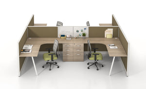 collaborative team workstation cubicle modern office desk