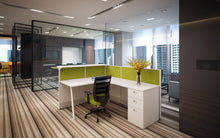 Load image into Gallery viewer, open plan workstations white laminate 