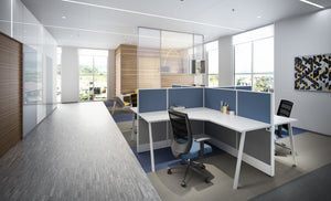 modern workstations open office plan panels ergonomic computer chair