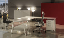 Load image into Gallery viewer, modern L shape desk in white finish