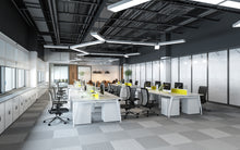 Load image into Gallery viewer, open plan workstations white laminate collaboration space modern office furniture