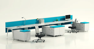 workstations cubicles low credenza collaborative benching open plan teaming