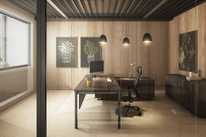 home office desk with modern design