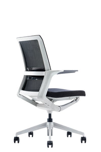 collaboration chair mesh white frame body balance mechanism